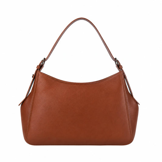 Bagvella Brown Faux Leather Shoulder Handbag