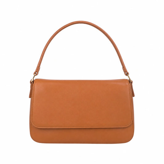 Bagvella Brown Flap Shoulder Handbag
