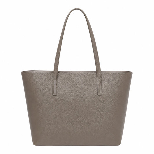 Bagvella Grey Faux Leather Tote Handbag