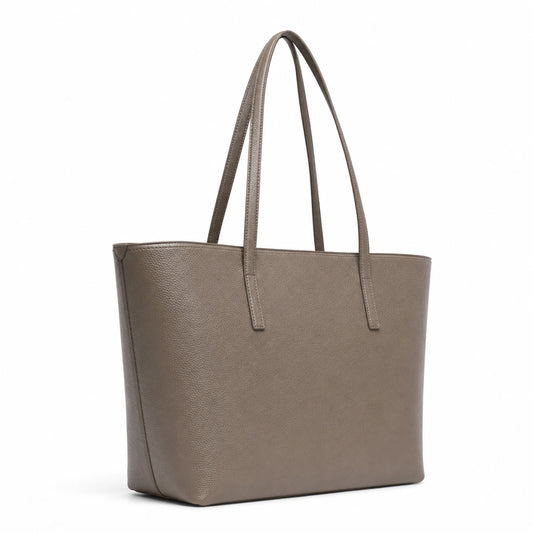 Bagvella Grey Faux Leather Tote Handbag